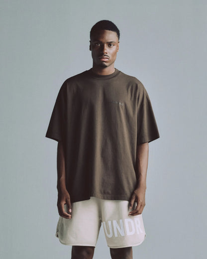Line logo tshirt Brown