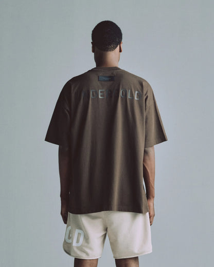 Line logo tshirt Brown