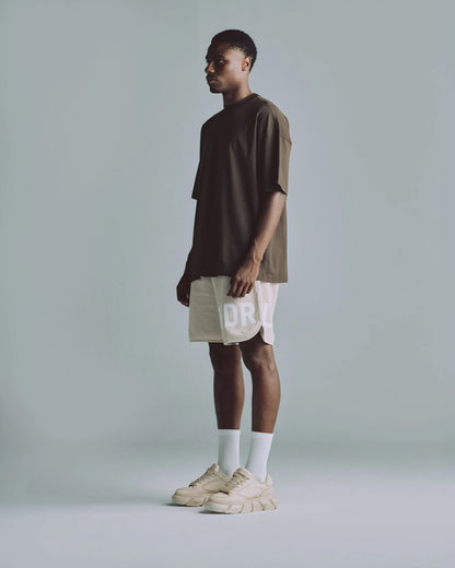 Line logo tshirt Brown