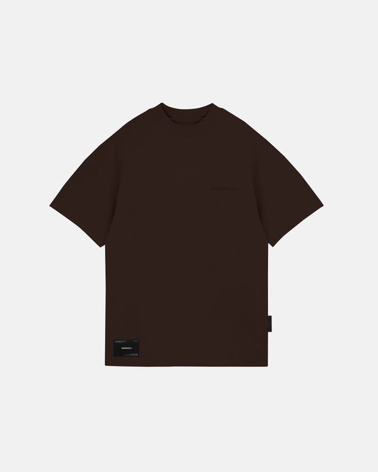 Line logo tshirt Brown